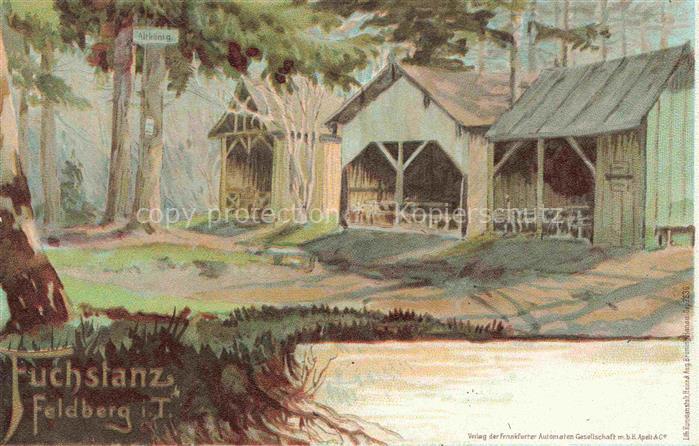 Feldberg 882m Taunus Waldgaststaette Fuchstanz Kuenstlerkarte