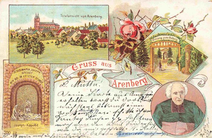 Arenberg KOBLENZ Rheinland-Pfalz Totalansicht Eingang zum Oelberg Joseph-Kapelle