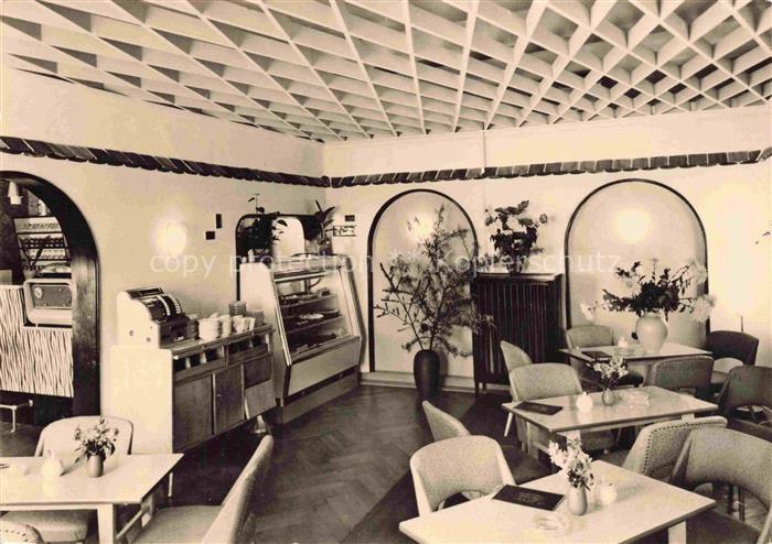 Joachimsthal Brandenburg Konsum-Gaststaette Stadt-Café Gastraum Handabzug