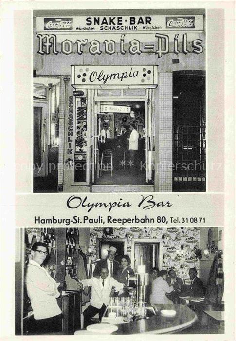 St Pauli Hamburg Olympia-Bar Eingang Theke