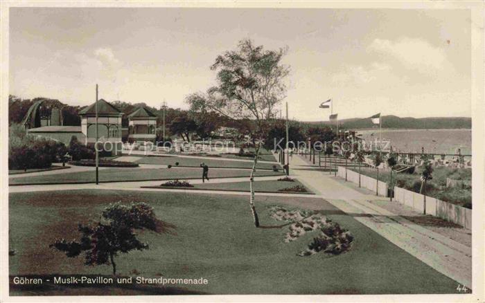 GoeHREN  Ostseebad Ruegen Musikpavillon und Strandpromenade