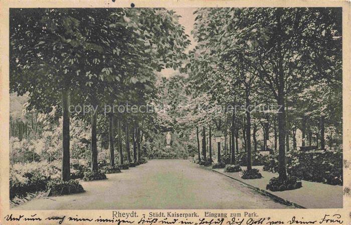 Rheydt Moenchengladbach Staedtischer Kaiserpark Eingang Feldpost