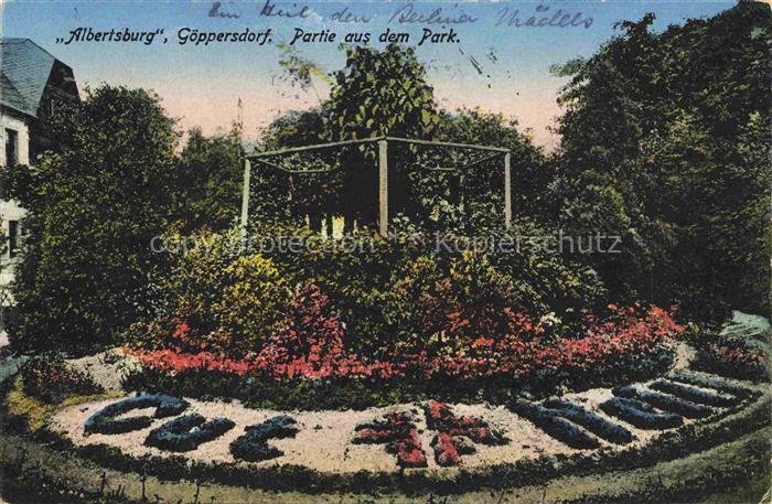 Goeppersdorf Liebstadt Sachsen Albertsburg Partie aus dem Park