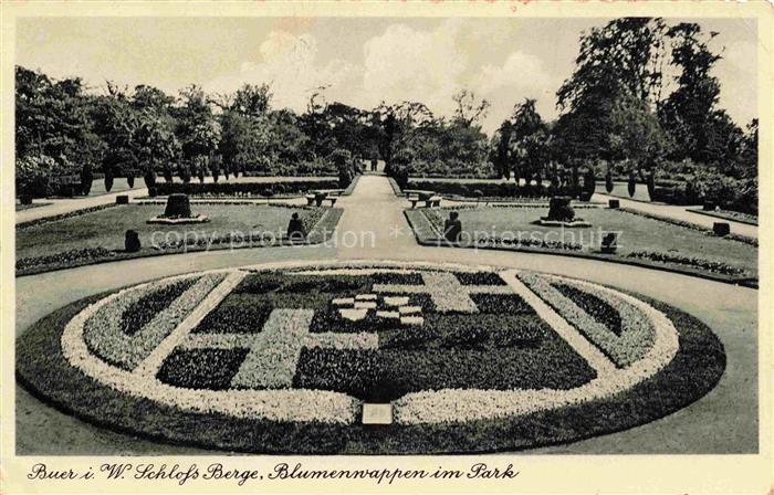 Buer Gelsenkirchen Schlossberge Blumenwappen im Park