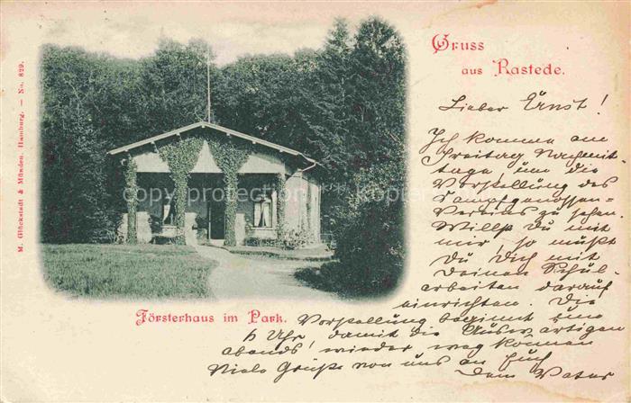 Rastede Foersterhaus im Park Deutsche Reichspost