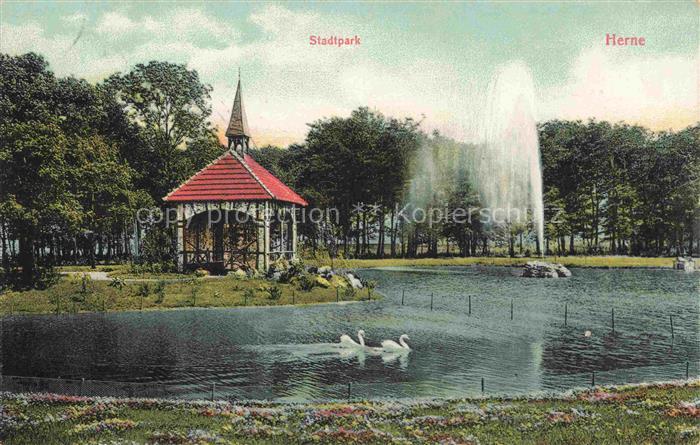 HERNE Westfalen Stadtpark Schwanenteich