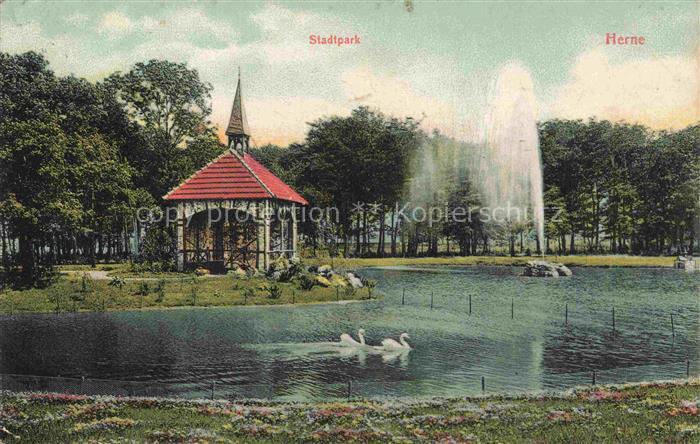 HERNE Westfalen Stadtpark Schwanenteich