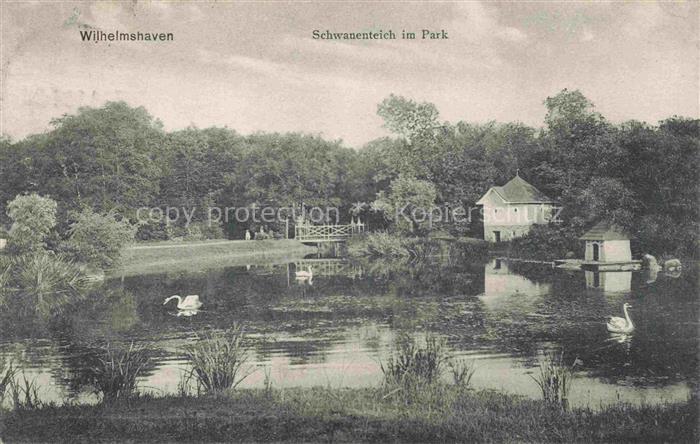 Wilhelmshaven CITY Schwanenteich im Park