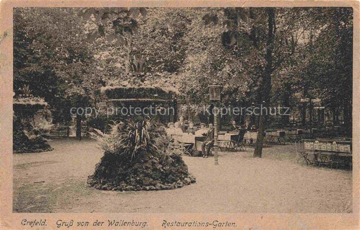 KREFELD Crefeld Wallenburg Restaurations-Garten