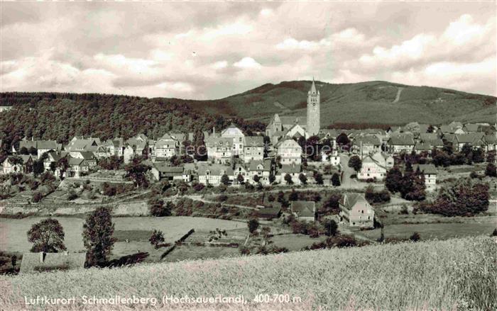 Schmallenberg Panorama Luftkurort Ansicht mit Kirche