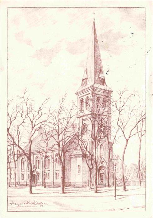 HANNOVER  CITY Michaeliskirche Kuenstlerkarte