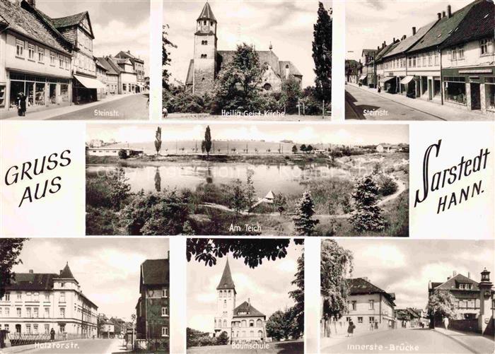 Sarstedt Hildesheim Niedersachsen Strassenpartien Heilig-Geist-Kirche Partie am