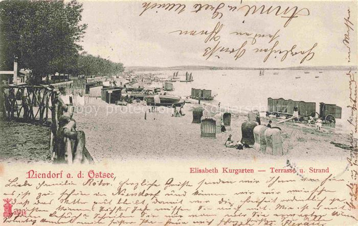 NIENDORF  Ostseebad Timmendorferstrand Elisabeth Kurgarten Terrasse und Strand