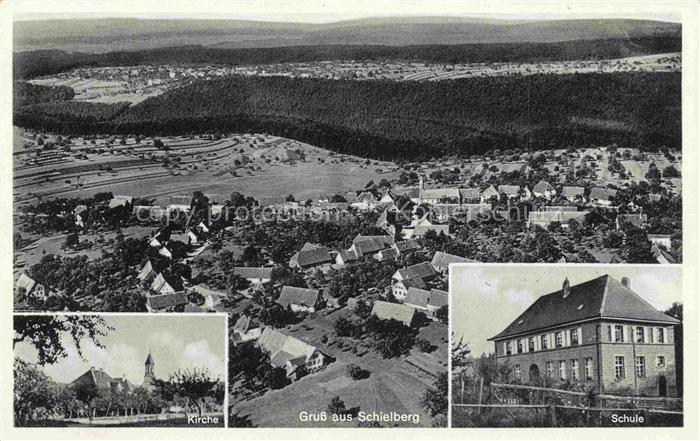 Schielberg Marxzell Karlsruhe BW Luftaufnahme Kirche Schule