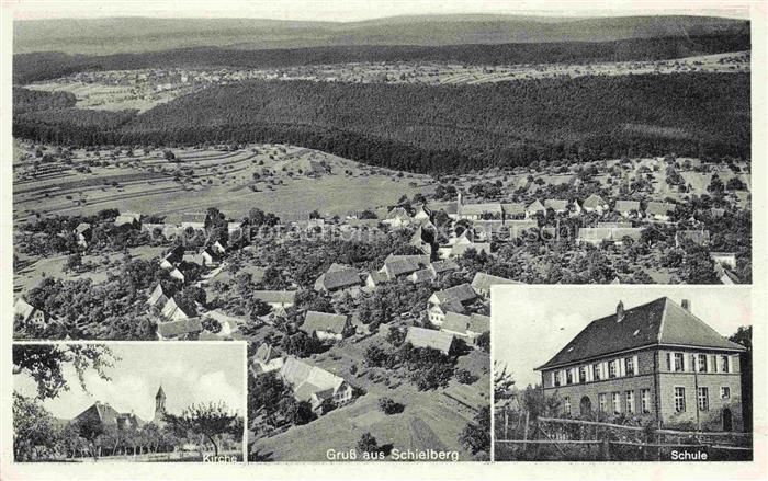 Schielberg Marxzell Karlsruhe BW Luftaufnahme Kirche Schule