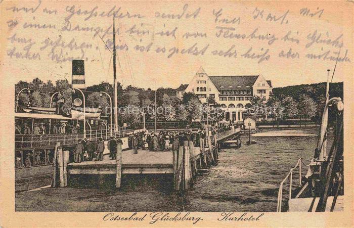Gluecksburg  Ostseebad Flensburg Schleswig-Holstein Kurhotel Dampfer Anleger