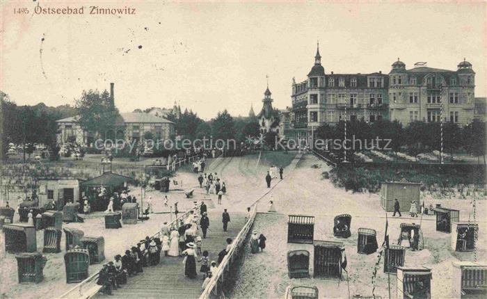 ZINNOWITZ Ostseebad Strand Promenade Kurhaus