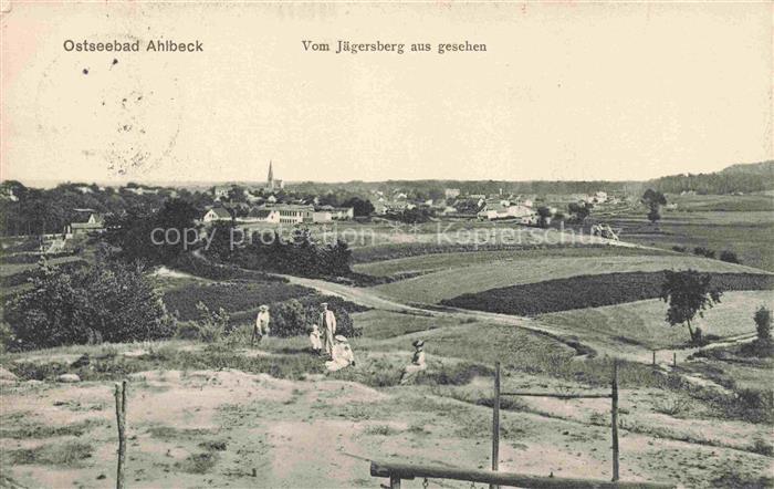 AHLBECK HERINGSDORF Insel Usedom Ostseebad Panorama Blick vom Jaegersberg aus