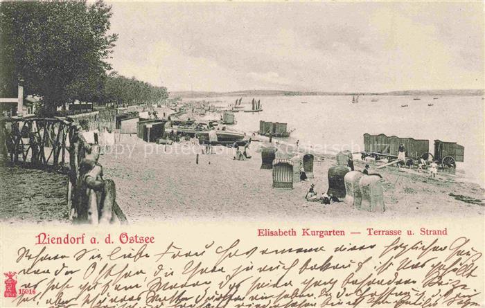 NIENDORF  Ostseebad Timmendorferstrand Elisabeth Kurgarten Terrasse und Strand