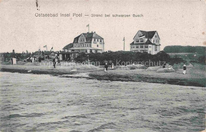 Insel Poel Strand bei schwarzen Busch