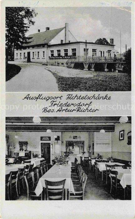 Friedersdorf Loebau Oberlausitz Sachsen Ausflugsort Fichtelschaenke Gasthof Rest