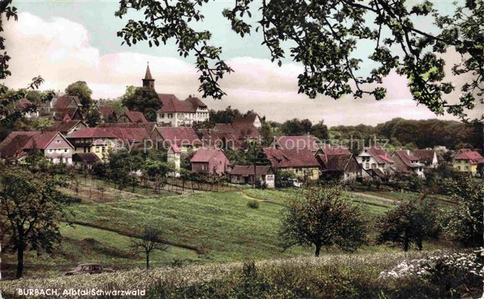 Burbach Albtal Marxzell Karlsruhe Schwarzwald BW Ansicht mit Kirche vom Waldrand