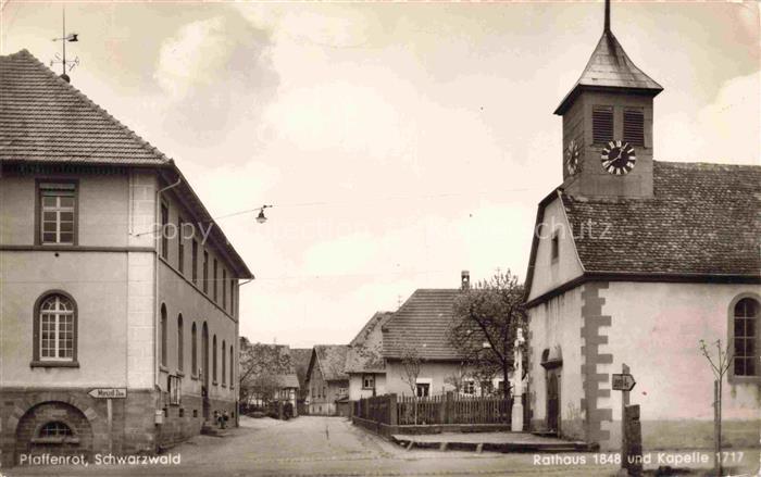 Pfaffenrot Pfaffenroth Marxzell Karlsruhe BW Rathaus und Kapelle