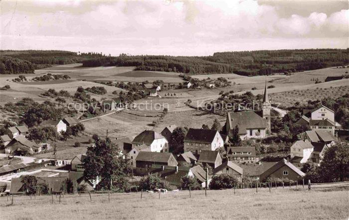 Guettersbach Mossautal Odenwaldkrei Hessen Panorama Ansicht mit Kirche