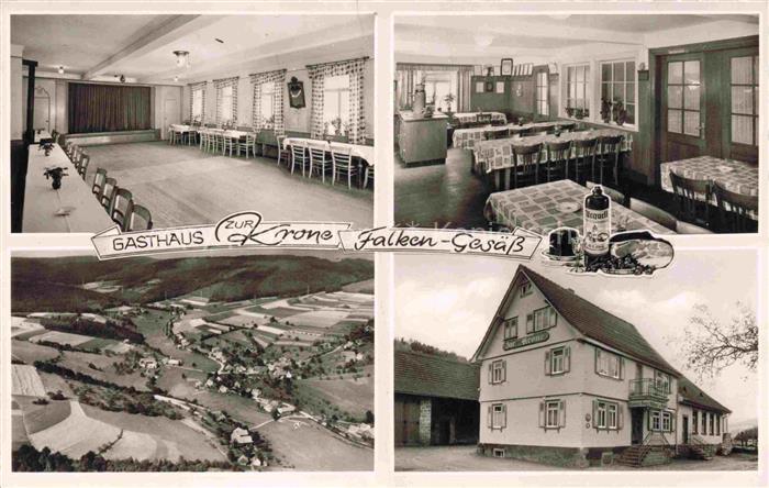 Falken-Gesaess Beerfelden Odenwaldkreis Hessen Gasthaus zur Krone Saal Restauran