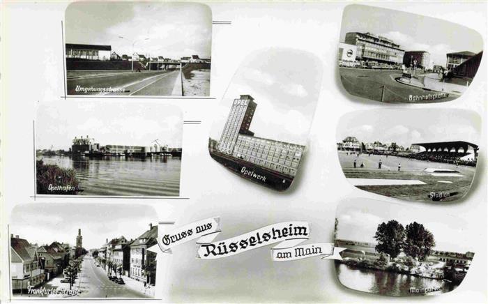 RuessELSHEIM Main Umgebungsstrasse Opel-Hafen Frankfurter Strasse Opelwerk Bahnh