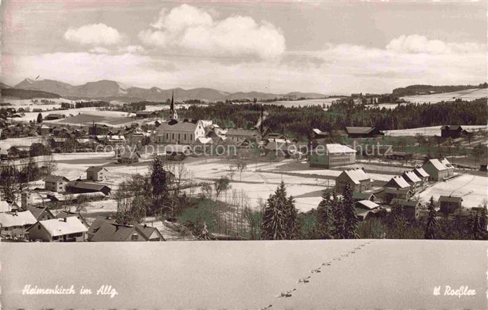 Heimenkirch Winterpanorama Allgaeuer Alpen