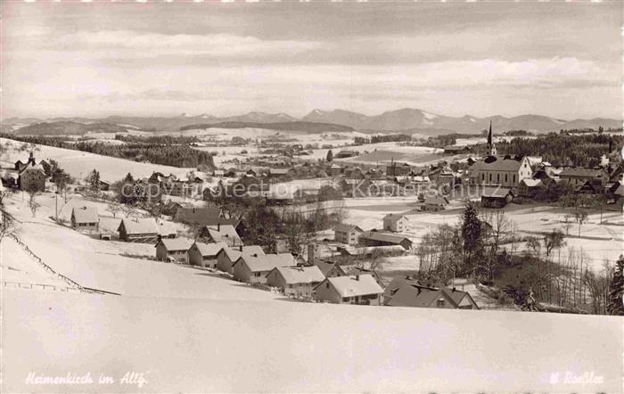 Heimenkirch Winterpanorama Allgaeuer Alpen