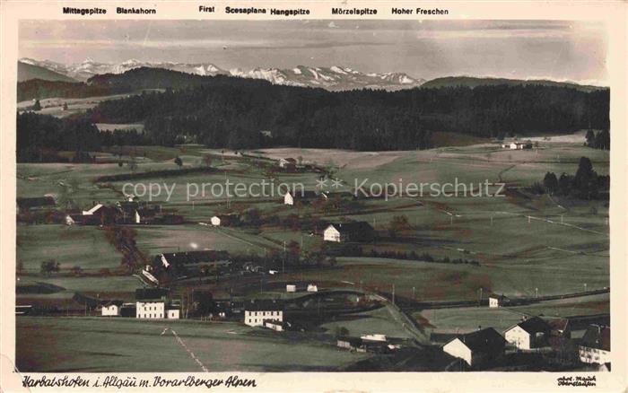 Harbatshofen Stiefenhofen Lindau Bayern Panorama Blick auf Vorarlberger Alpen