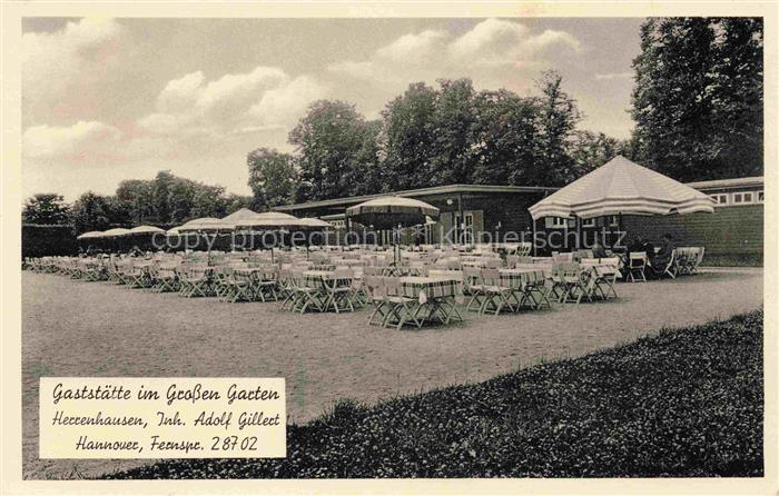 Herrenhausen HANNOVER Gaststaette im Grossen Garten
