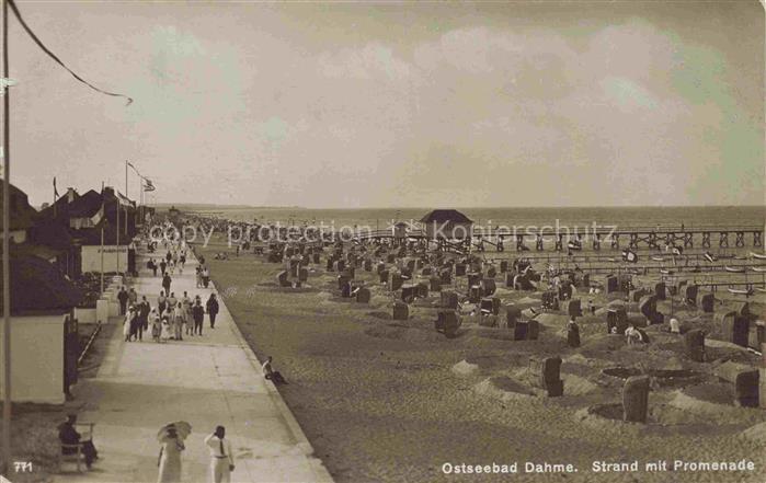 DAHME  Ostseebad Holstein Strand Promenade