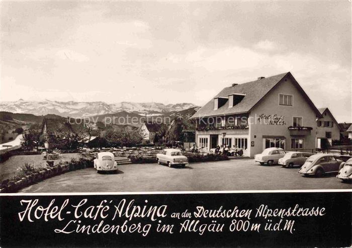 Lindenberg Allgaeu Hotel Café Alpina and der Deutschen Alpenstrasse Alpenblick