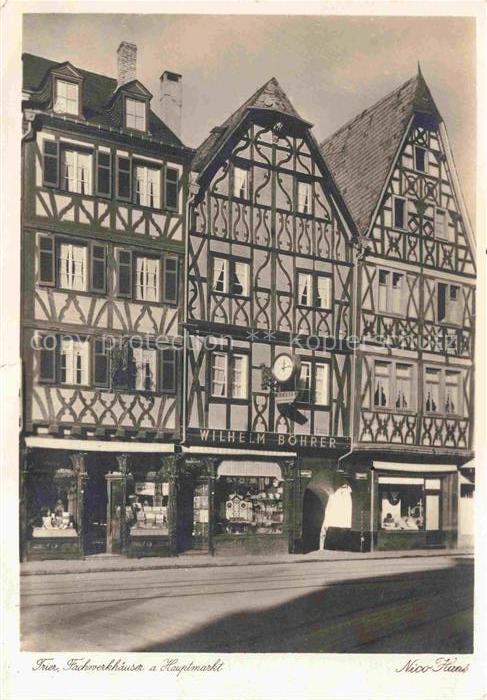TRIER  CITY Fachwerkhaeuser und Hauptmarkt