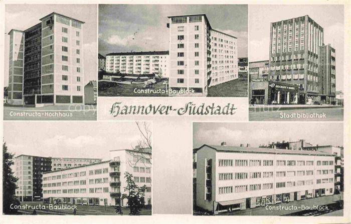 Suedstadt HANNOVER Constructa Hochhaus Constructa Baubloecke Stadtbibliothek