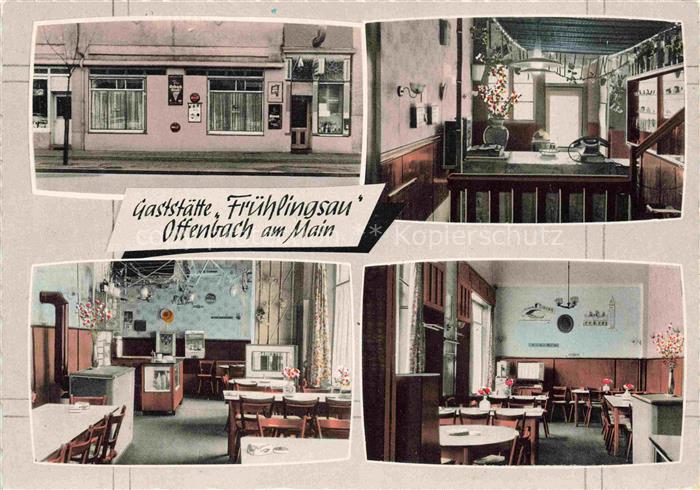 OFFENBACH  MAIN Gaststaette Fruehlingsau Gastraeume
