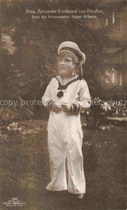 Foto Gustav Liersch Berlin WK1 Prinz Alexander Ferdinand Preussen