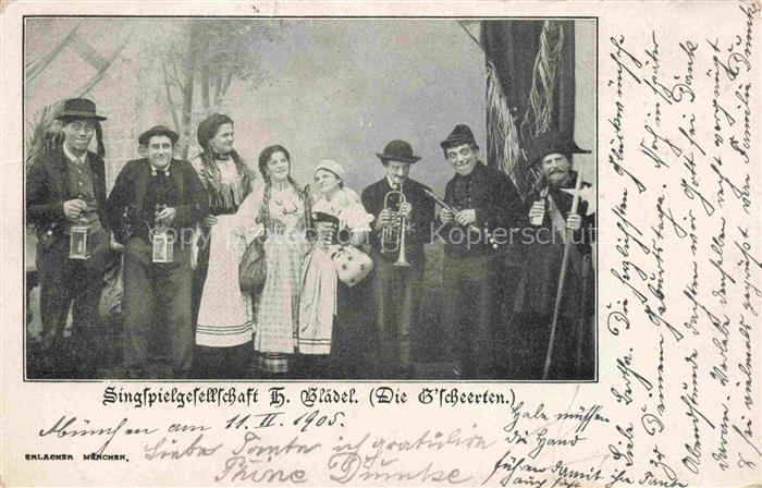 Muenchen Bayern Singspielgesellschaft H. Blaedel Die G'scheerten