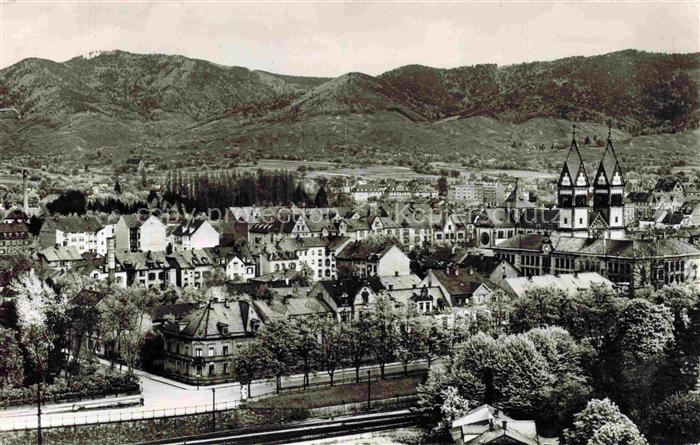 OFFENBURG Offenbourg Stadtpanorama mit Kirche