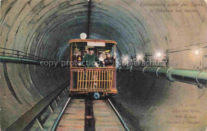 TREPTOW -KoePENICK BERLIN Tunnelbahn unter der Spree