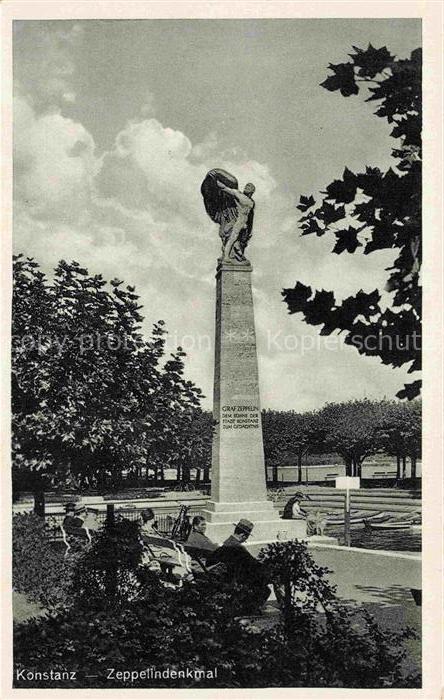 KONSTANZ Bodensee BW Zeppelin-Denkmal