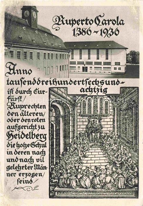 HEIDELBERG  Neckar 550 Jahre Universitaet Heidelberg Ruperto Carola