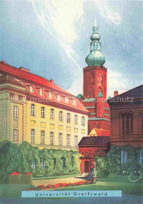 GREIFSWALD Mecklenburg-Vorpommern Universitaet Kuenstlerkarte