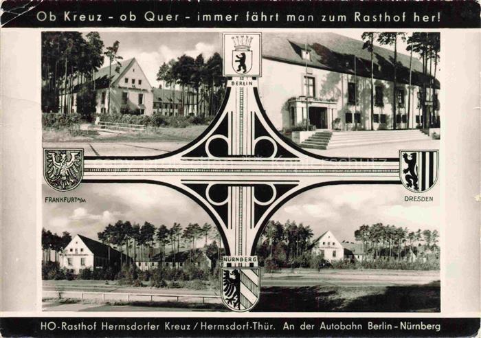 Hermsdorf Stadtroda Thueringen HO Rasthof Hermsdorfer Kreuz Autobahn Berlin - Nu