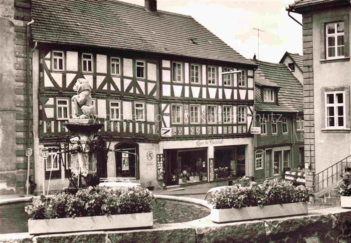 Tann Rhoen Fulda Hessen Marktplatz Brunnen Altstadt Fachwerkhaeuser