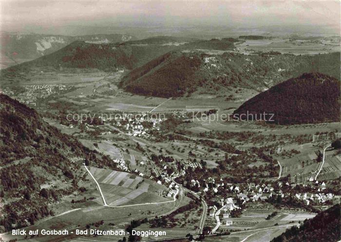 Gosbach Bad Ditzenbach Goeppingen BW Fliegeraufnahme