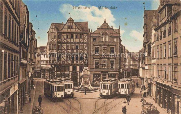 GIEssEN Lahn Marktplatz Strassenbahn